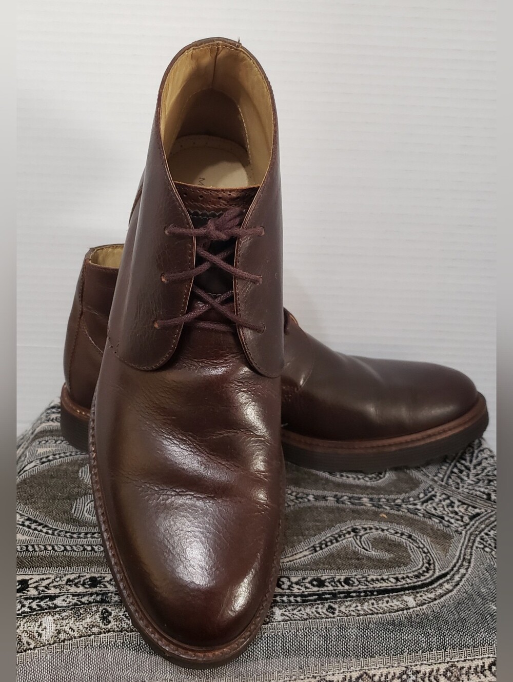 Martin Dingman Mens Chukka Boots Size 9M Brown Lace Up